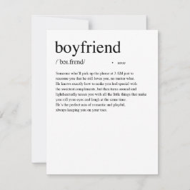 Boyfriend Definition Valentijnsdag Kaart