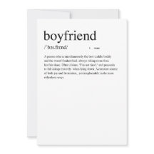 Boyfriend Definition Valentijnsdag Kaart