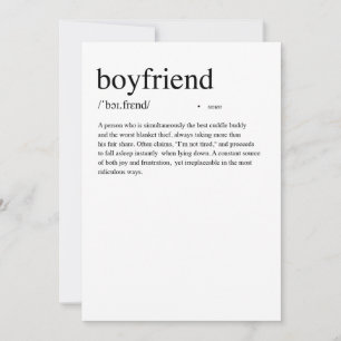 Boyfriend Definition Valentijnsdag Kaart