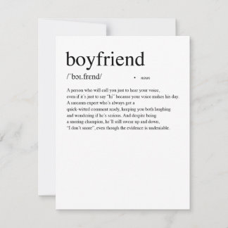 Boyfriend Definition Valentijnsdag Kaart