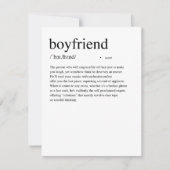 Boyfriend Definition Valentijnsdag Kaart (Voorkant)