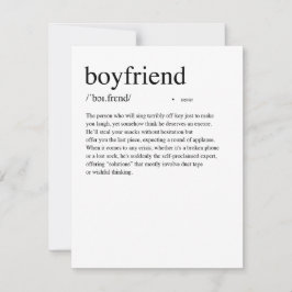 Boyfriend Definition Valentijnsdag Kaart