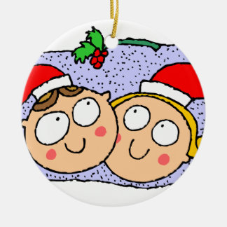 BOYFRIEND EN VRIENDIN KERAMISCH ORNAMENT
