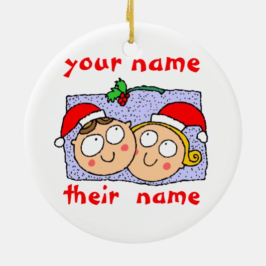 BOYFRIEND EN VRIENDIN KERAMISCH ORNAMENT (Achterkant)