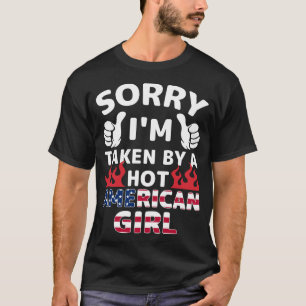 Boyfriend Gift van Amerikaans Vriendin T-shirt