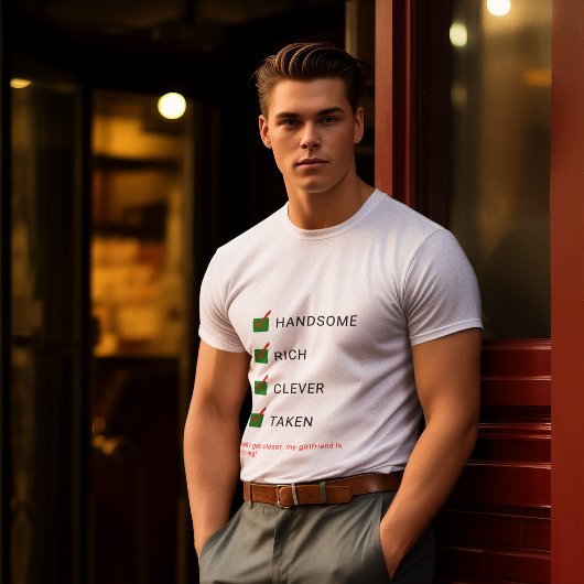 Boyfriend grappig aangepaste typografie Valentijns T-shirt