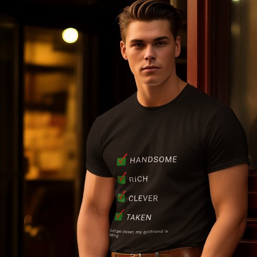 Boyfriend grappig aangepaste typografie Valentijns T-shirt