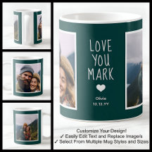 Boyfriend Love You Foto's Modern Groen C21 & Wit