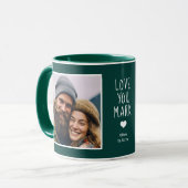 Boyfriend Love You Foto's Moderne Groene C21 & Wit Mok (Voorkant links)