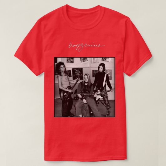 boygenius x roze slip t-shirt (Design voorkant)
