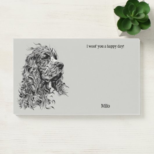 Boykin Spaniel Abstract Art Dog Naam Post-it® Notes (Kantoor)