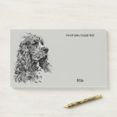 Boykin Spaniel Abstract Art Dog Naam Post-it® Notes (Op bureau)