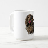 Boykin Spaniel Artistic Sketch Portrait Mug Koffiemok (Voorkant links)