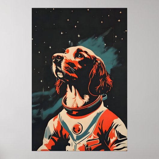 Boykin Spaniel Astronaut Poster, Boykin Spaniel Poster (Voorkant)