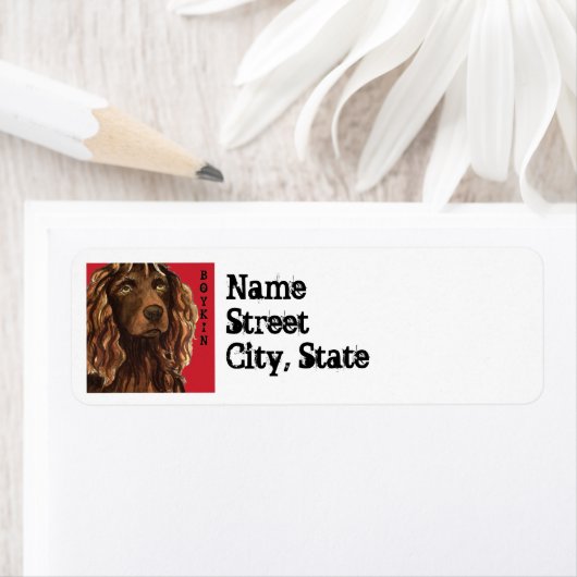 Boykin Spaniel Color Block Etiket (Insitu)