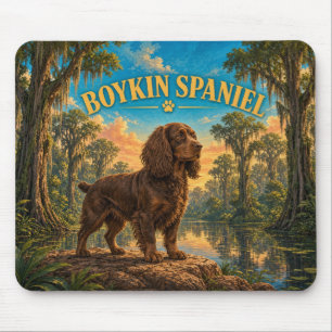 Boykin Spaniel, Congaree Swamp Vintage Watercolor Muismat