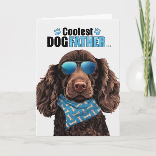 Boykin Spaniel Dog Coolest Dad Ooit Vaderdag Feestdagen Kaart (Voorkant)