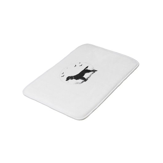 Boykin Spaniel Dog - Halloween Moon Silhouette Cla Badmat (Gekanteld)