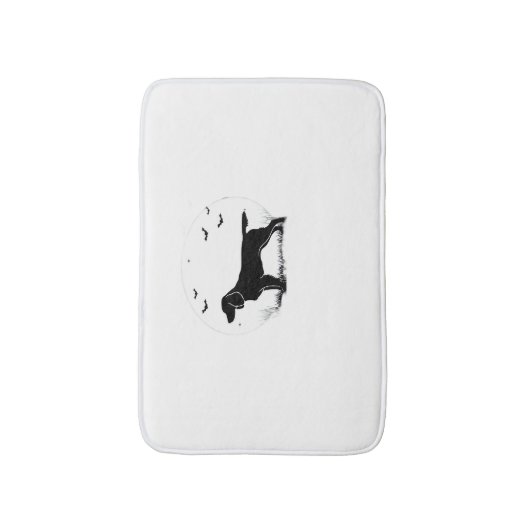 Boykin Spaniel Dog - Halloween Moon Silhouette Cla Badmat (Voorkant Verticaal)