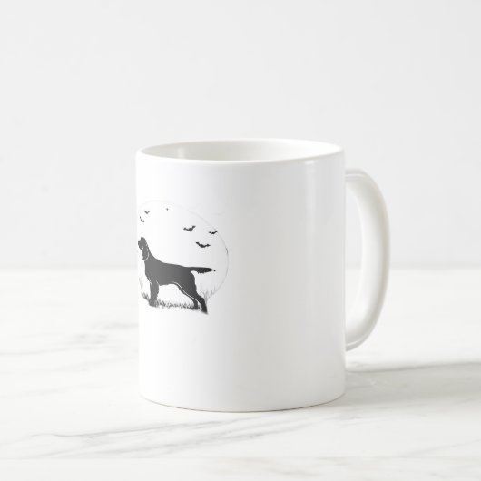 Boykin Spaniel Dog - Halloween Moon Silhouette Cla Koffiemok (Voorkant rechts)