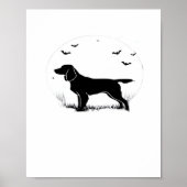 Boykin Spaniel Dog - Halloween Moon Silhouette Cla Poster (Voorkant)