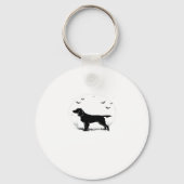 Boykin Spaniel Dog � Halloween Moon Silhouette Cla Sleutelhanger (Voorkant)