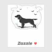Boykin Spaniel Dog - Halloween Moon Silhouette Cla Sticker (Vel)