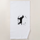 Boykin Spaniel Dog - Halloween Moon Silhouette Cla Strandlaken (Voorkant)