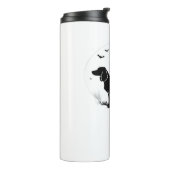 Boykin Spaniel Dog - Halloween Moon Silhouette Cla Thermosbeker (Gedraaid links)