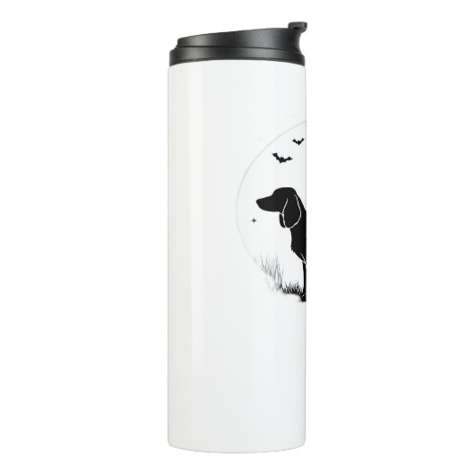 Boykin Spaniel Dog - Halloween Moon Silhouette Cla Thermosbeker (Gedraaid links)