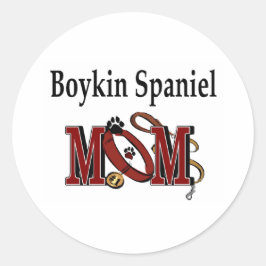 Boykin Spaniel Dog MOM Ronde Sticker