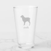 Boykin Spaniel Dog Silhouette Persoonlijk Glas (Achterkant)
