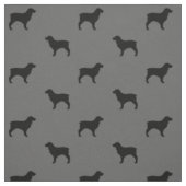 Boykin Spaniel Dog Silhouettes Grey and Black Stof (Swatch)