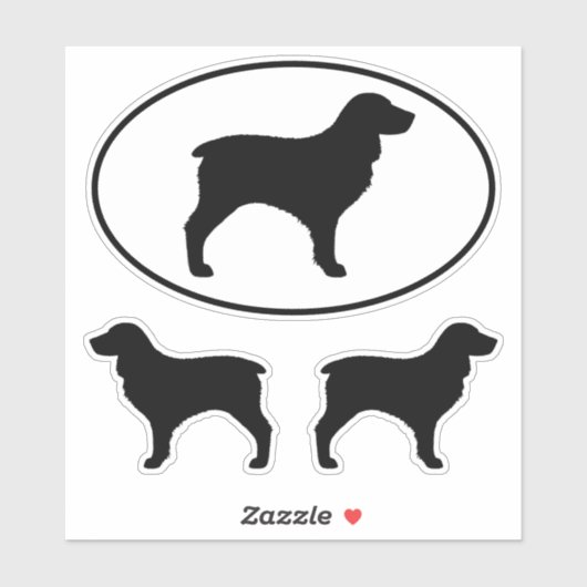 Boykin Spaniel Dog Silhouettes Vinyl Sticker Set (Vel)