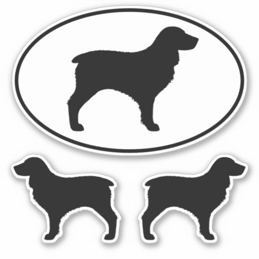 Boykin Spaniel Dog Silhouettes Vinyl Sticker Set (Voorkant)