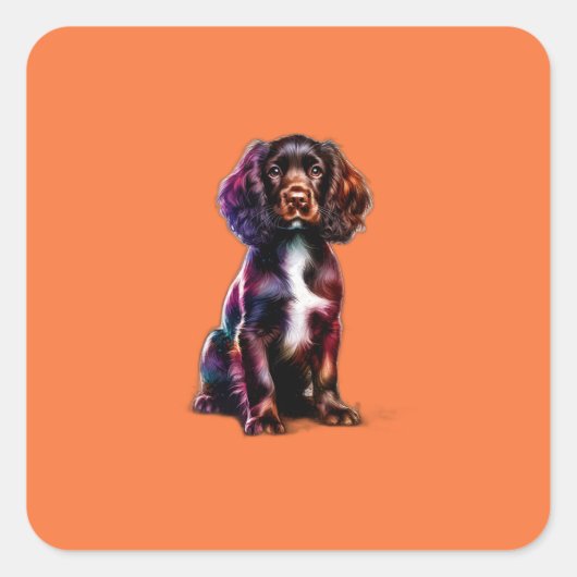 Boykin Spaniel Dog Vierkante Sticker (Voorkant)