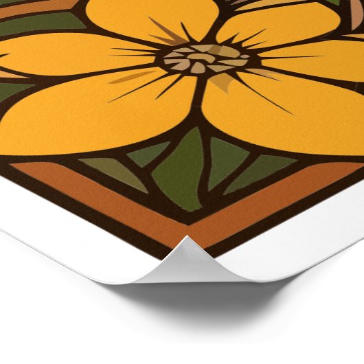 Boykin Spaniel en gele jasmijn bloemen Poster (Hoek)