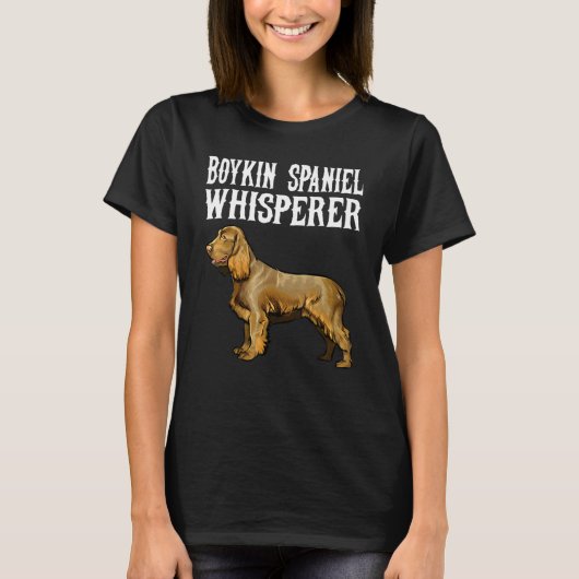 Boykin Spaniel Fluisteraar Hond T-shirt (Voorkant)
