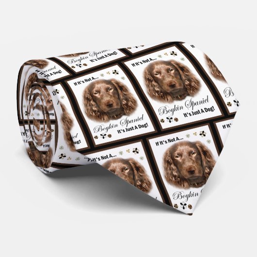 Boykin Spaniel Gifts Stropdas (Opgerold)