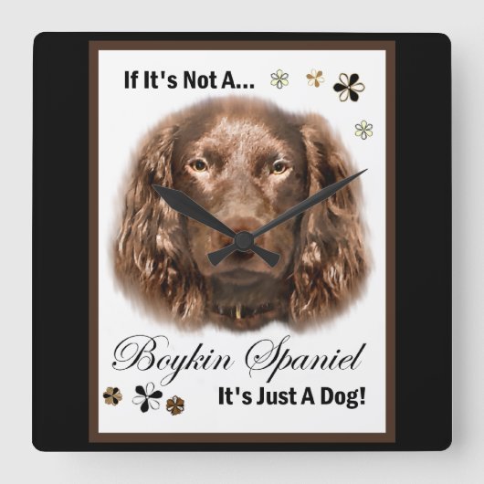 Boykin Spaniel Gifts Vierkante Klok (Voorkant)