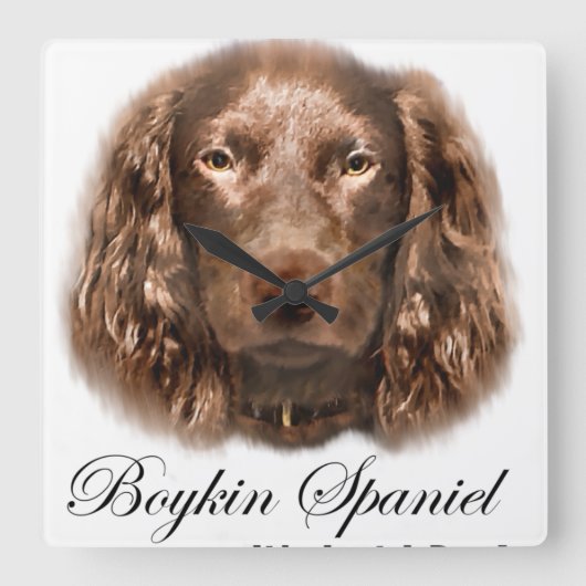 Boykin Spaniel Gifts Vierkante Klok (Voorkant)