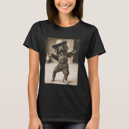 Boykin Spaniel Grappige Hond Domme Cowboy T-shirt (Voorkant)