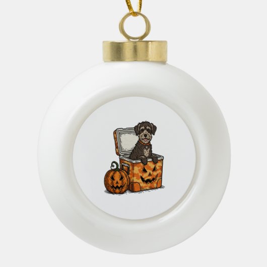 Boykin Spaniel Halloween Keramische Bal Ornament (Voorkant)
