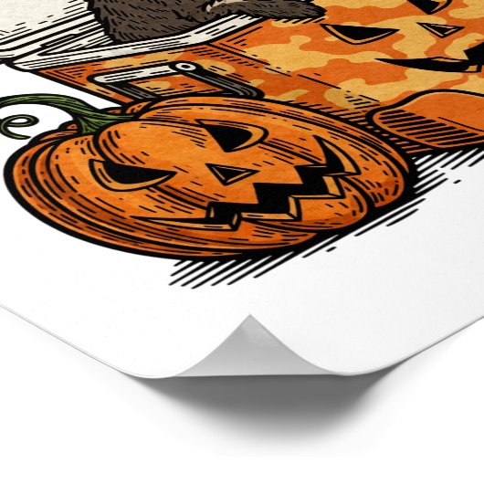 Boykin Spaniel Halloween Poster (Hoek)