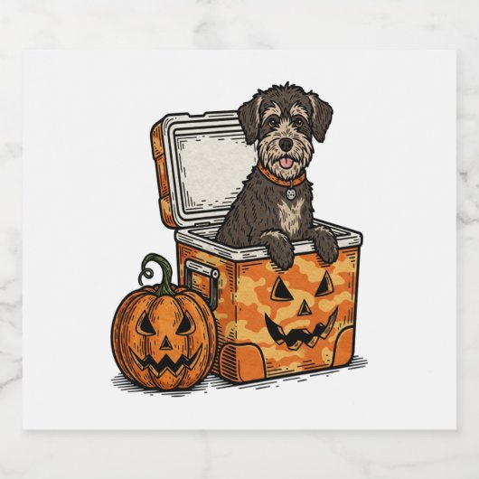 Boykin Spaniel Halloween Sparkling Wijnetiket (Enkel label)