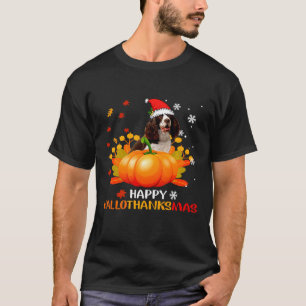 Boykin Spaniel Happy Hanksmas Halloween Chri T-shirt