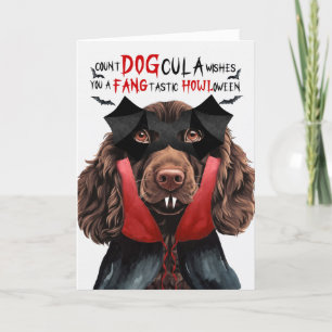 Boykin Spaniel Hond Grappige Graaf HondCula Hallow Feestdagen Kaart