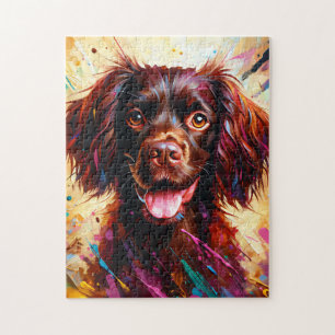 Boykin Spaniel Hond Portret Acryl Art Print Hond Legpuzzel
