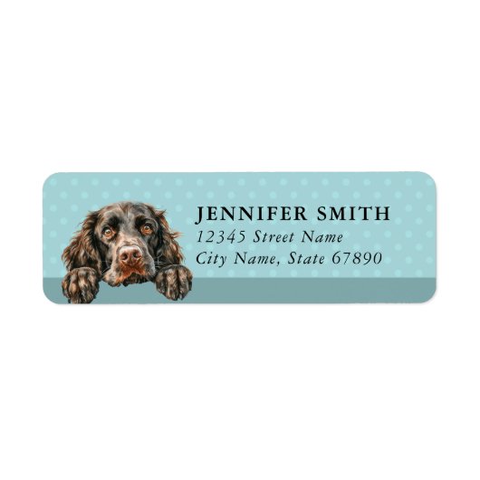 Boykin Spaniel-hond retouradreslabels Etiket (Voorkant)