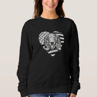 Boykin Spaniel-hond silhouet met Amerikaanse vlag  Trui